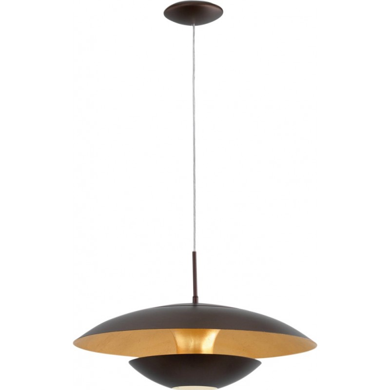 146,95 € Spedizione Gratuita | Lampada a sospensione Eglo Nuvano 60W Forma Ovale Ø 48 cm. Soggiorno e sala da pranzo. Stile moderno, design e freddo. Acciaio. Colore d'oro e marrone