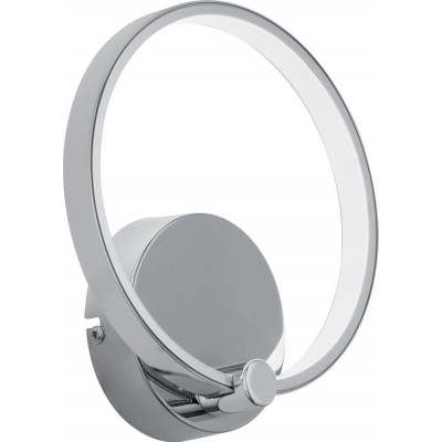 63,95 € Free Shipping | Indoor wall light Eglo Lasana 5W 3000K Warm light. Round Shape 20×18 cm. Bedroom, lobby and bathroom. Modern and design Style. Steel, aluminum and plastic. White, plated chrome and silver Color