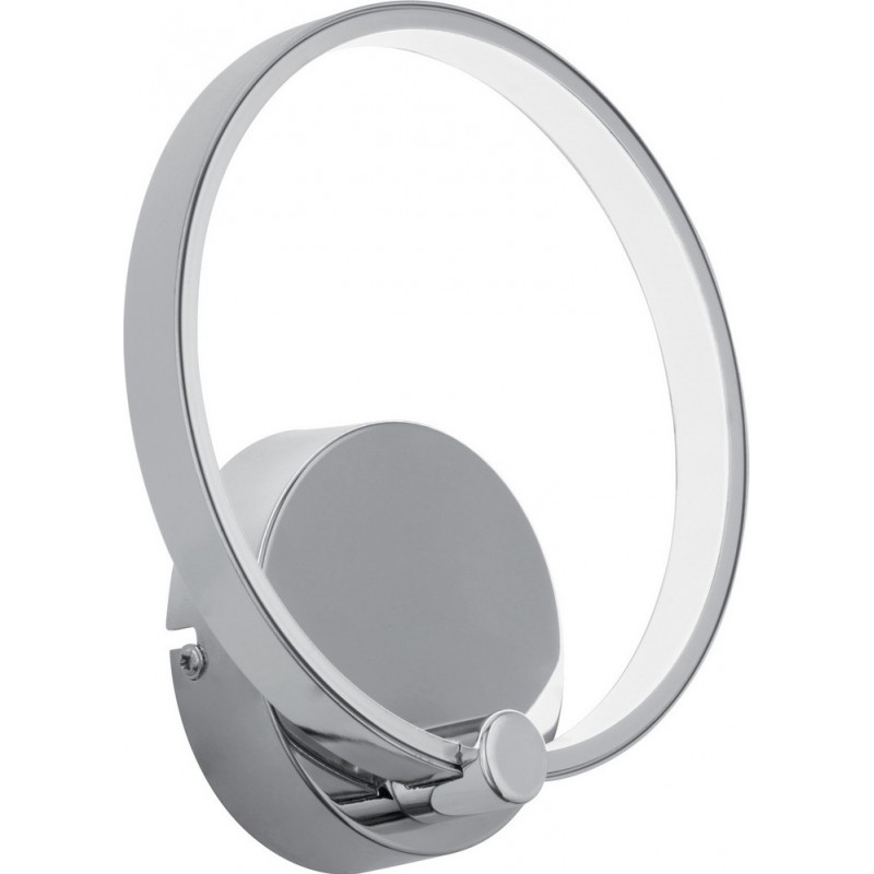 53,95 € Free Shipping | Indoor wall light Eglo Lasana 5W 3000K Warm light. Round Shape 20×18 cm. Bedroom, lobby and bathroom. Modern and design Style. Steel, aluminum and plastic. White, plated chrome and silver Color