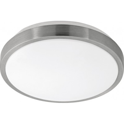 35,95 € Free Shipping | Indoor ceiling light Eglo Competa 1 18W 3000K Warm light. Round Shape Ø 24 cm. Kitchen and bathroom. Modern Style. Steel and plastic. White, nickel and matt nickel Color