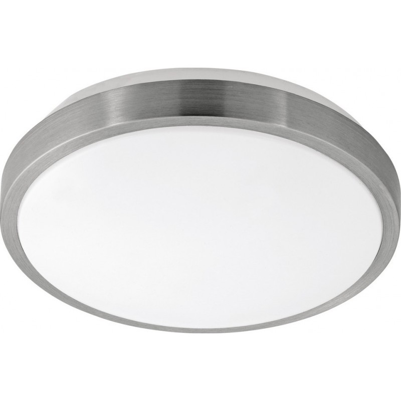 44,95 € Free Shipping | Indoor ceiling light Eglo Competa 1 18W 3000K Warm light. Round Shape Ø 24 cm. Kitchen and bathroom. Modern Style. Steel and Plastic. White, nickel and matt nickel Color