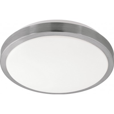 43,95 € Free Shipping | Indoor ceiling light Eglo Competa 1 23W 3000K Warm light. Round Shape Ø 32 cm. Kitchen and bathroom. Modern Style. Steel and plastic. White, nickel and matt nickel Color