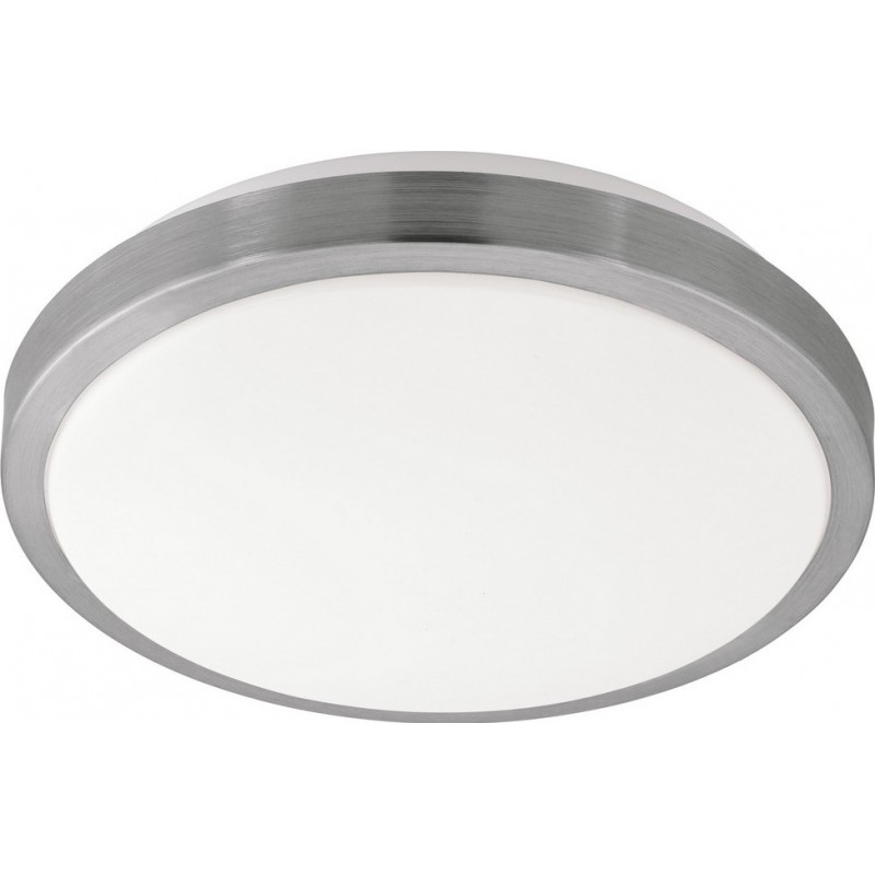 39,95 € Free Shipping | Indoor ceiling light Eglo Competa 1 23W 3000K Warm light. Round Shape Ø 32 cm. Kitchen and bathroom. Modern Style. Steel and plastic. White, nickel and matt nickel Color