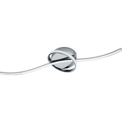 Indoor ceiling light Eglo Selvina 15W 3000K Warm light. Angular Shape 75×18 cm. Bedroom. Design Style. Aluminum and plastic. White, plated chrome and silver Color