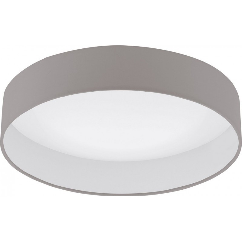 117,95 € Envio grátis | Luz de teto interna Eglo Palomaro 1 18W 3000K Luz quente. Forma Cilíndrica Ø 40 cm. Sala de estar e sala de jantar. Estilo moderno. Plástico e Têxtil. Cor branco e cinza