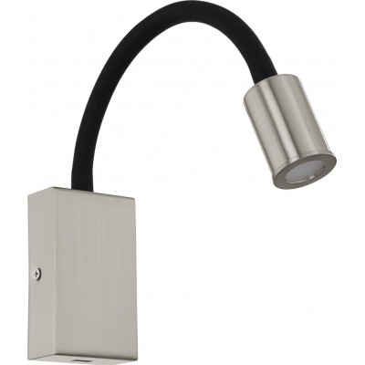 52,95 € Free Shipping | Indoor wall light Eglo Tazzoli 3.5W 3000K Warm light. Cylindrical Shape 30×7 cm. Lobby, bathroom and office. Modern Style. Steel and plastic. Black, nickel and matt nickel Color