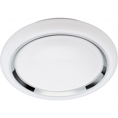 79,95 € Envio grátis | Luz de teto interna Eglo Capasso C 17W 2700K Luz muito quente. Ø 34 cm. Aço e plástico. Cor branco, cromado e prata