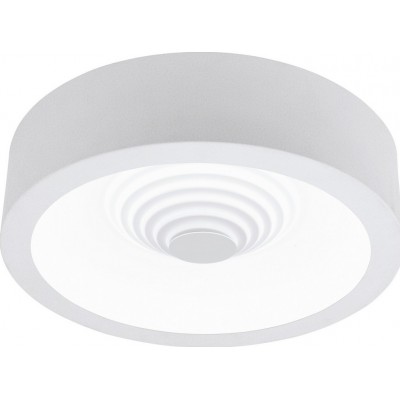 129,95 € Free Shipping | Indoor ceiling light Eglo Leganes 25.5W 3000K Warm light. Ø 45 cm. Steel and plastic. White Color