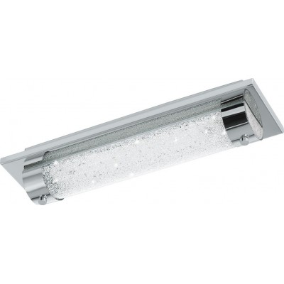 86,95 € Envio grátis | Luz de teto interna Eglo Tolorico 8W 4000K Luz neutra. Forma Alongada 35×10 cm. Sala de estar, sala de jantar e quarto. Estilo frio. Aço, aço inoxidável e cristal. Cor cromado e prata