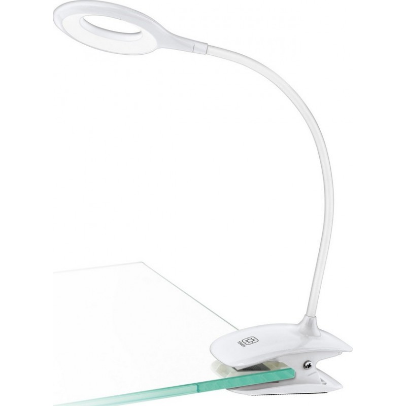 45,95 € Free Shipping | Technical lamp Eglo Cabado 3W 3000K Warm light. 42×12 cm. Clamp lamp Plastic. White Color
