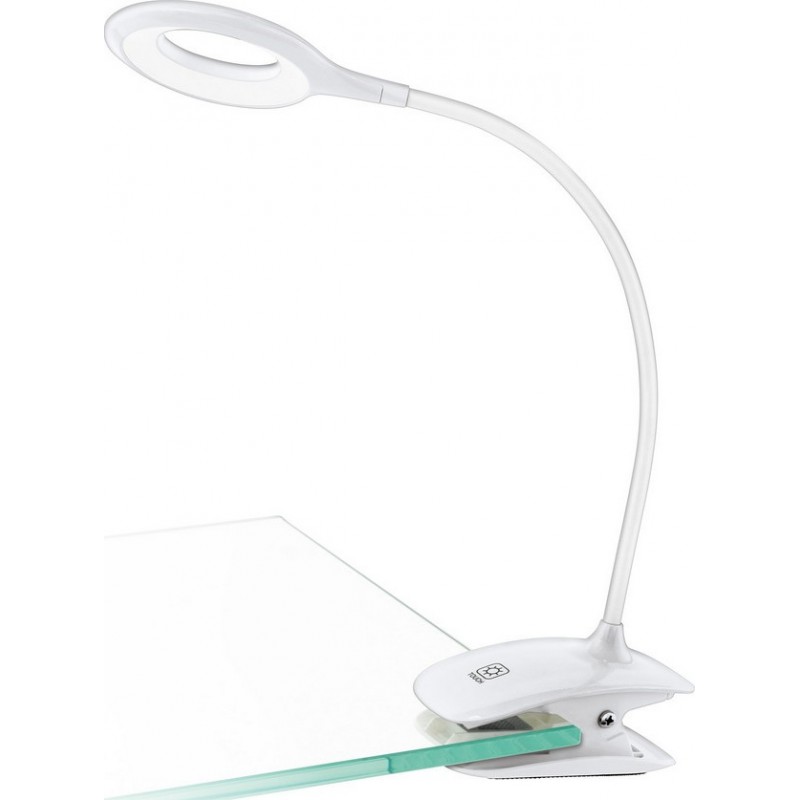 45,95 € Kostenloser Versand | Technische Lampe Eglo Cabado 3W 3000K Warmes Licht. 42×12 cm. Klemmlampe Plastik. Weiß Farbe