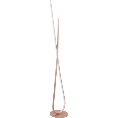 151,95 € Free Shipping | Floor lamp Eglo Palozza 25W 3000K Warm light. Extended Shape Ø 22 cm. Dining room, bedroom and office. Modern, sophisticated and design Style. Aluminum and plastic. White, golden and pink gold Color