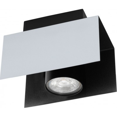 Refletor interno Eglo Viserba 5W 12×12 cm. Sala de estar, cozinha e quarto. Estilo moderno. Aço. Cor alumínio, branco, preto e prata