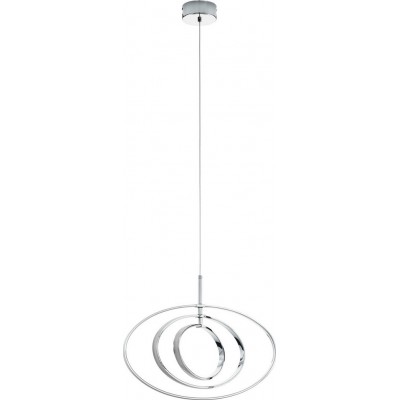 216,95 € Free Shipping | Hanging lamp Eglo Pausia 18W 3000K Warm light. Spherical Shape 150×54 cm. Living room and dining room. Modern, sophisticated and design Style. Steel, aluminum and plastic. White, plated chrome and silver Color
