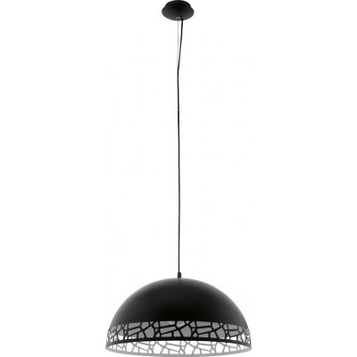 Hanging lamp Eglo Savignano 60W Ø 53 cm. Steel. White and black Color