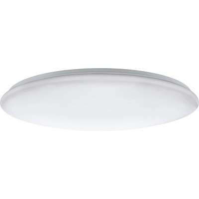 239,95 € Free Shipping | Indoor ceiling light Eglo Giron 80W 3000K Warm light. Spherical Shape Ø 100 cm. Kitchen and bathroom. Classic Style. Steel and plastic. White Color