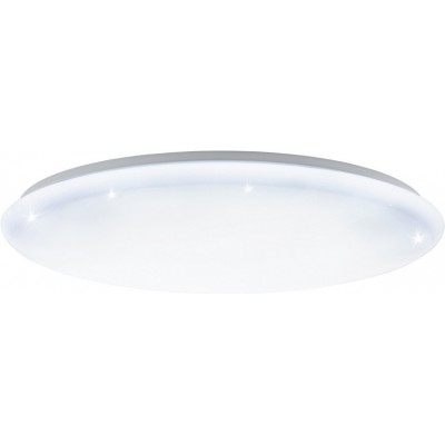 187,95 € Free Shipping | Indoor ceiling light Eglo Giron S 60W 3000K Warm light. Spherical Shape Ø 76 cm. Kitchen and bathroom. Classic Style. Steel and plastic. White Color