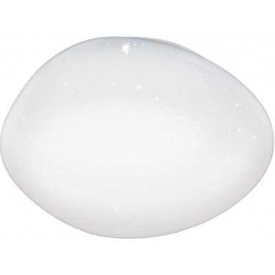 119,95 € Free Shipping | Indoor ceiling light Eglo Sileras 21W 2700K Very warm light. Oval Shape Ø 45 cm. Kitchen and bathroom. Modern Style. Steel and plastic. White Color