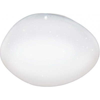 119,95 € Free Shipping | Indoor ceiling light Eglo Sileras 21W 2700K Very warm light. Oval Shape Ø 45 cm. Kitchen and bathroom. Modern Style. Steel and Plastic. White Color