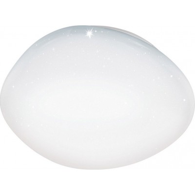127,95 € Free Shipping | Indoor ceiling light Eglo Sileras 34W 2700K Very warm light. Oval Shape Ø 60 cm. Kitchen and bathroom. Modern Style. Steel and plastic. White Color