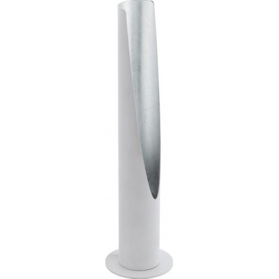 Lâmpada de mesa Eglo Barbotto 5W Forma Cilíndrica Ø 6 cm. Quarto, escritório e área de trabalho. Estilo moderno, sofisticado e projeto. Aço. Cor branco e prata