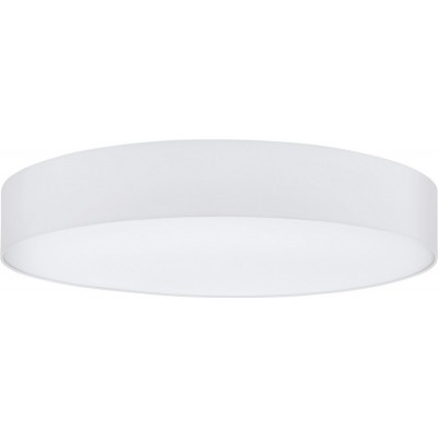 181,95 € Free Shipping | Indoor ceiling light Eglo Pasteri 175W Cylindrical Shape Ø 98 cm. Living room and dining room. Modern Style. Steel and textile. White Color