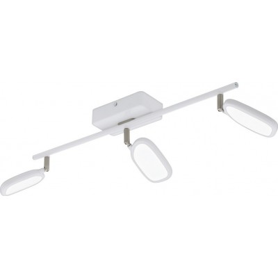 Faretto da interno Eglo Palombare C 15W 2700K Luce molto calda. Forma Estesa 59×8 cm. Soggiorno, sala da pranzo e camera da letto. Stile design. Acciaio, Alluminio e Plastica. Colore bianca