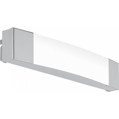 室内壁灯 Eglo Siderno 8.5W 4000K 中性光. 拉长的 形状 35×6 cm. 镜灯 浴室. 现代的 和 设计 风格. 钢 和 塑料. 镀铬, 银 和 缎 颜色