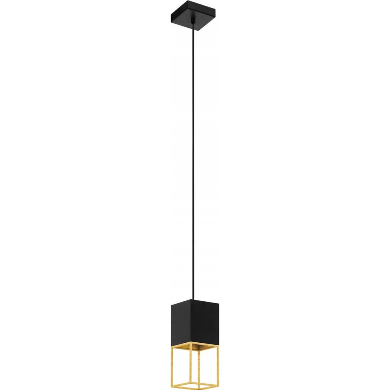 68,95 € Free Shipping | Hanging lamp Eglo Montebaldo 5W Cubic Shape 110×10 cm. Living room and dining room. Modern, sophisticated and design Style. Steel. Golden and black Color