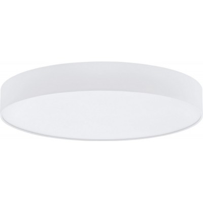 295,95 € Free Shipping | Indoor ceiling light Eglo Romao 1 60W 3000K Warm light. Round Shape Ø 76 cm. Living room, kitchen and bathroom. Modern Style. Steel, plastic and textile. White Color