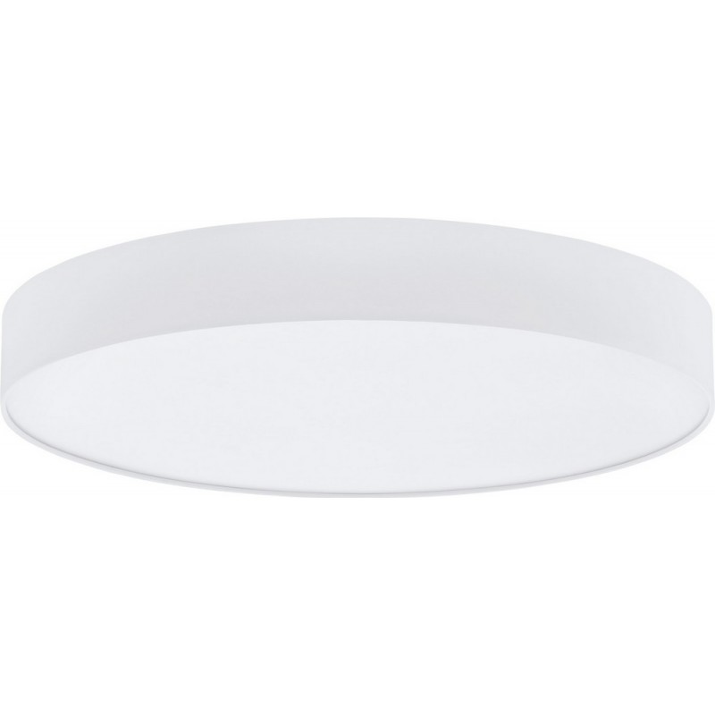 295,95 € Free Shipping | Indoor ceiling light Eglo Romao 1 60W 3000K Warm light. Round Shape Ø 76 cm. Living room, kitchen and bathroom. Modern Style. Steel, Plastic and Textile. White Color