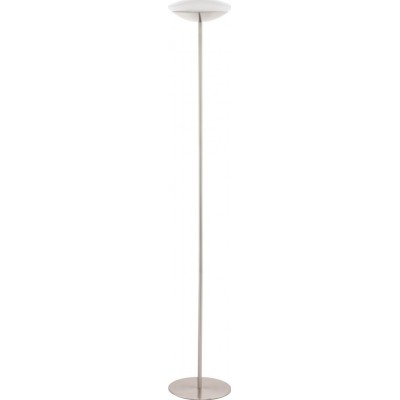 219,95 € Spedizione Gratuita | Lampada da pavimento Eglo Frattina C 18W 2700K Luce molto calda. Ø 29 cm. Acciaio e plastica. Colore bianca, nichel e nichel opaco