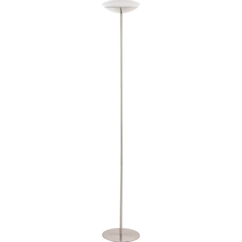 219,95 € Free Shipping | Floor lamp Eglo Frattina C 18W 2700K Very warm light. Oval Shape Ø 29 cm. Dining room, bedroom and office. Modern, sophisticated and design Style. Steel and plastic. White, nickel and matt nickel Color