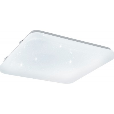 26,95 € Free Shipping | Indoor ceiling light Eglo Frania S 11.5W 3000K Warm light. Square Shape 28×28 cm. Kitchen and bathroom. Classic Style. Steel and plastic. White Color
