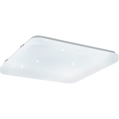 38,95 € Free Shipping | Indoor ceiling light Eglo Frania S 17.5W 3000K Warm light. Square Shape 33×33 cm. Kitchen and bathroom. Classic Style. Steel and Plastic. White Color
