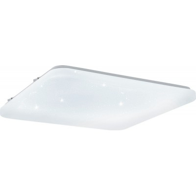 Luz de teto interna Eglo Frania S 33.5W 3000K Luz quente. 43×43 cm. Aço e Plástico. Cor branco