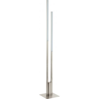 Lampada da pavimento Eglo Fraioli C 17W 2700K Luce molto calda. Forma Estesa 176 cm. Sala da pranzo, camera da letto e ufficio. Stile moderno, sofisticato e design. Alluminio e Plastica. Colore bianca, nichel e nichel opaco