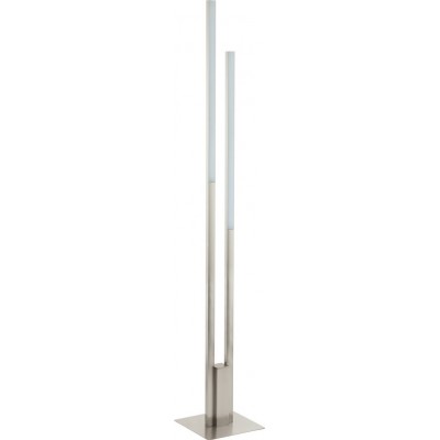 Luminária de piso Eglo Fraioli C 17W 2700K Luz muito quente. 176 cm. Alumínio e plástico. Cor branco, níquel e níquel mate