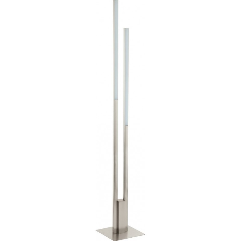 279,95 € Free Shipping | Floor lamp Eglo Fraioli C 17W 2700K Very warm light. Extended Shape 176 cm. Dining room, bedroom and office. Modern, sophisticated and design Style. Aluminum and Plastic. White, nickel and matt nickel Color