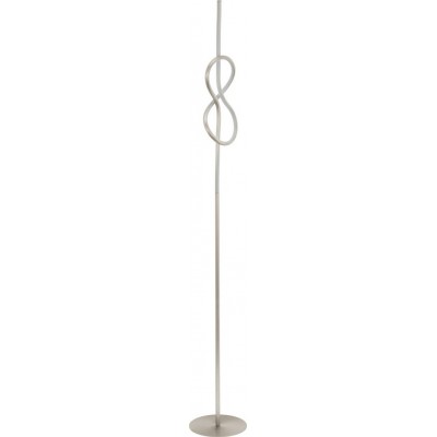 Lampadaire Eglo Novafeltria 13W 3000K Lumière chaude. Façonner Angulaire 160×22 cm. Salle à manger, chambre et bureau. Style moderne, sophistiqué et conception. Acier, Aluminium et Plastique. Couleur blanc, nickel et nickel mat