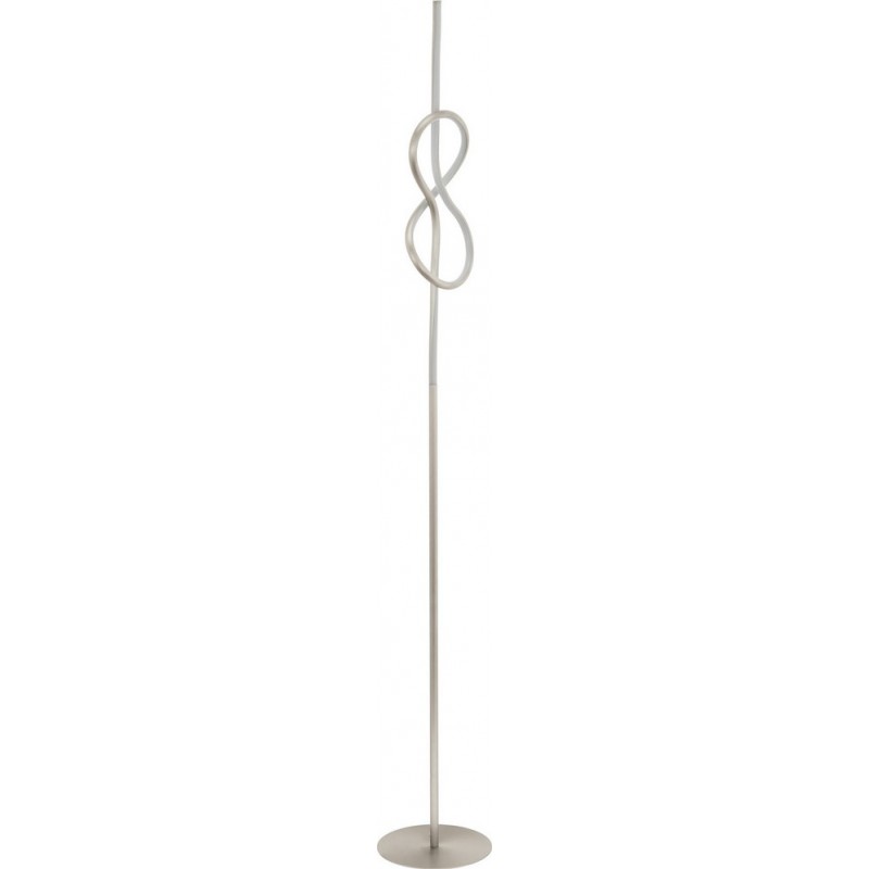 199,95 € Free Shipping | Floor lamp Eglo Novafeltria 13W 3000K Warm light. Angular Shape 160×22 cm. Dining room, bedroom and office. Modern, sophisticated and design Style. Steel, Aluminum and Plastic. White, nickel and matt nickel Color