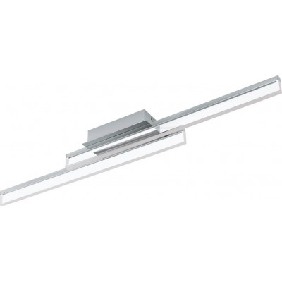 171,95 € Kostenloser Versand | Deckenlampe Eglo Palmital 20W 3000K Warmes Licht. 88×10 cm. Stahl, aluminium und plastik. Überzogenes chrom und silber Farbe