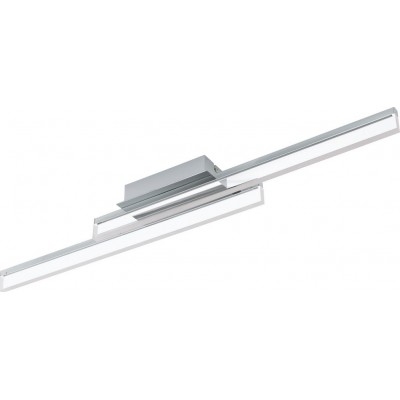 Lámpara de techo Eglo Palmital 20W 3000K Luz cálida. Forma Alargada 88×10 cm. Estilo moderno. Acero, Aluminio y Plástico. Color cromado y plata