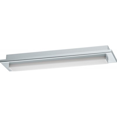 Indoor wall light Eglo Cumbrecita 8.5W 4000K Neutral light. Extended Shape 38×8 cm. Mirror lamp Bathroom. Modern and design Style. Steel and plastic. White, plated chrome and silver Color