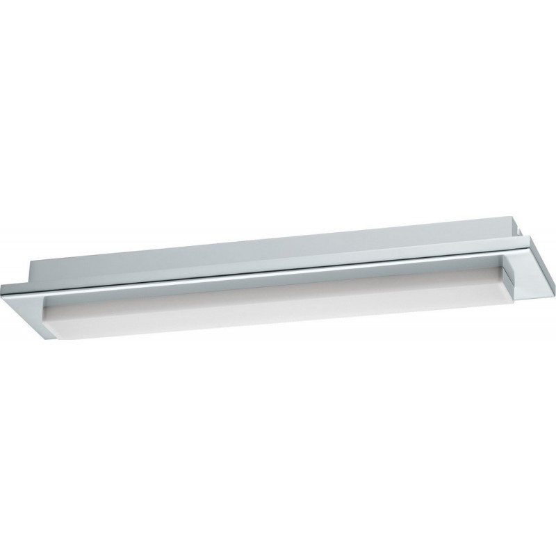 49,95 € Kostenloser Versand | Möbelbeleuchtung Eglo Cumbrecita 8.5W 4000K Neutrales Licht. Erweiterte Gestalten 38×8 cm. Spiegellampe Bad. Modern und design Stil. Stahl und Plastik. Weiß, überzogenes chrom und silber Farbe