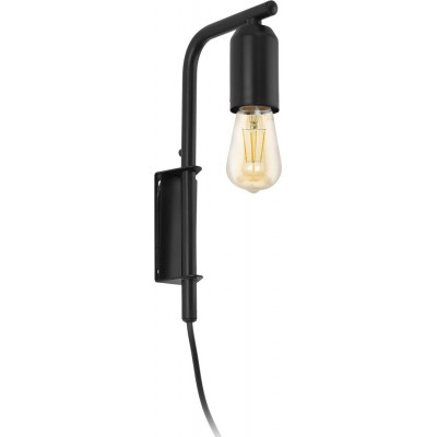 Innenwandleuchte Eglo Adri 3 60W 26×4 cm. Stahl. Schwarz Farbe
