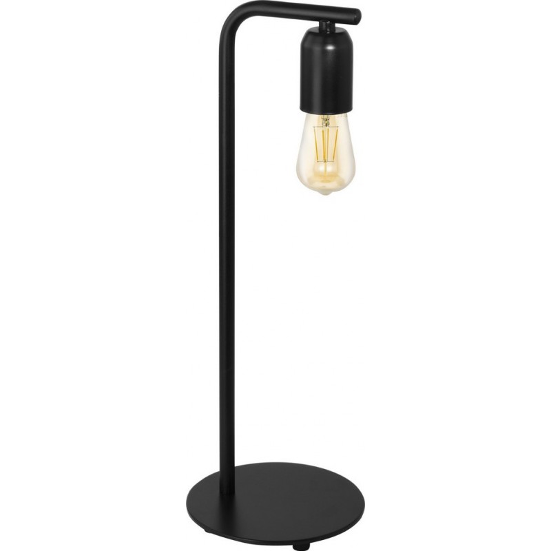 Lámpara de sobremesa Eglo Adri 3 12W Forma Cilíndrica Ø 15 cm. Dormitorio, oficina y zona de trabajo. Estilo moderno y diseño. Acero. Color negro