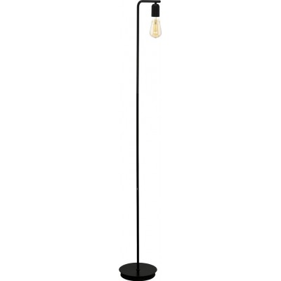 Lámpara de pie Eglo Adri 3 12W Forma Cónica 150 cm. Comedor, dormitorio y oficina. Estilo diseño y cool. Acero. Color negro