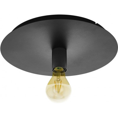 Lámpara de techo Eglo Passano 1 60W Forma Esférica Ø 35 cm. Salón, comedor y dormitorio. Estilo diseño. Acero. Color negro