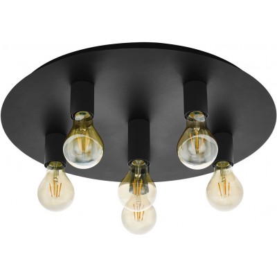 Ceiling lamp Eglo Passano 1 360W Spherical Shape Ø 55 cm. Living room, dining room and bedroom. Design Style. Steel. Black Color